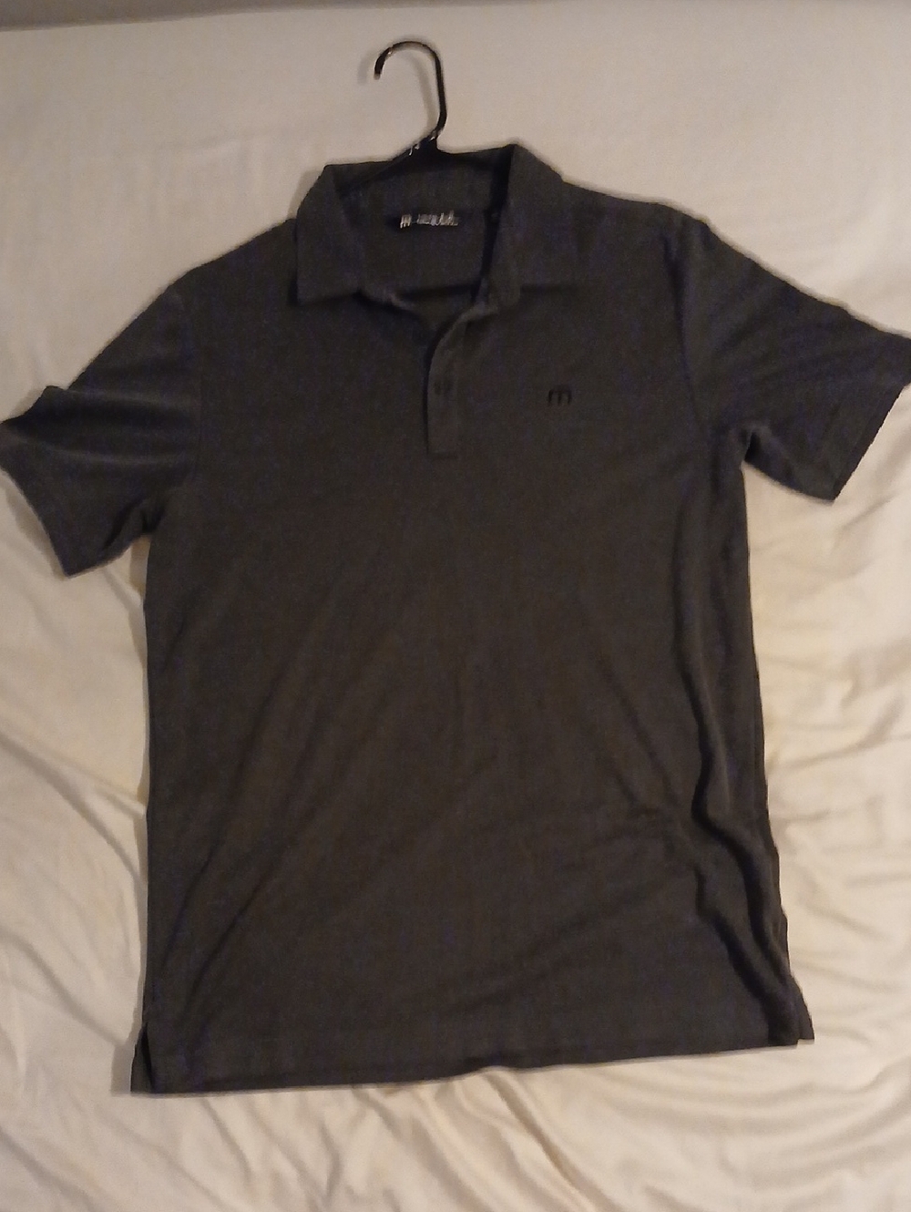 Travis Mathew Men's Dark Gray Polo with Subtle Logo